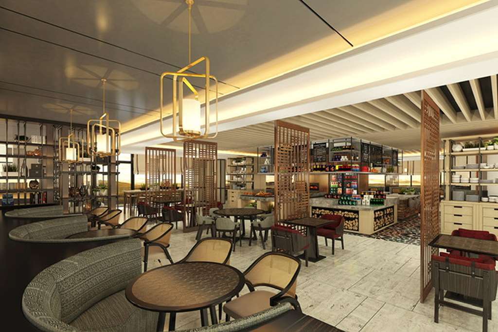 Hilton Dili Palm Springs 호텔 레스토랑 사진